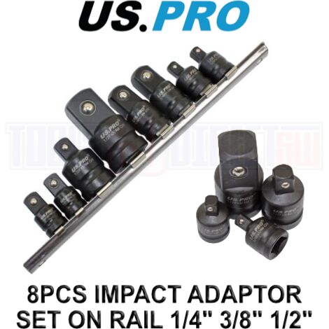 US PRO Impact Socket Adaptor Set 1/4"" 3/8"" 1/2"" 3/4"" Drive Up/down Reducer 3505 (1/4)