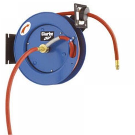 Clarke Air Hose Reel Line 32ft 3/8"" 10M Retractable Rewind Wall Mountable CAR8MC (1/5)