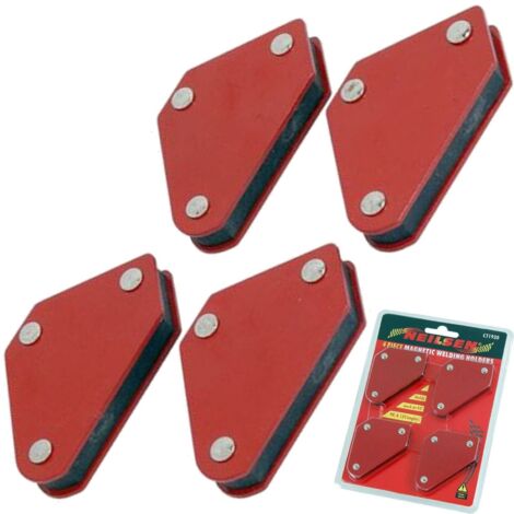 Welding Magnet x4 10lb Mini Right Angle Square Holder Soldering 1930 (1/2)