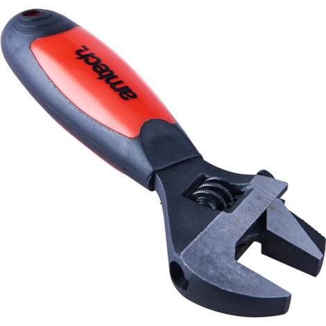 Adjustable Wrench Stubby Pipe Wrench 2 in 1 Ratchet 25mm Opening C1680B (1/4)