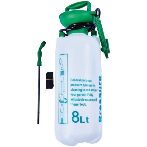 Pressure Sprayer 8L Pump Action Garden Wand Lance Spray Nozzle Carry Strap U2280 (1/5)