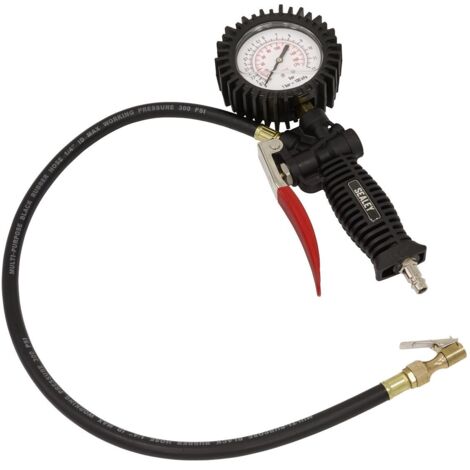 Sealey SA9304 Tyre Inflator with Clip-On Connector