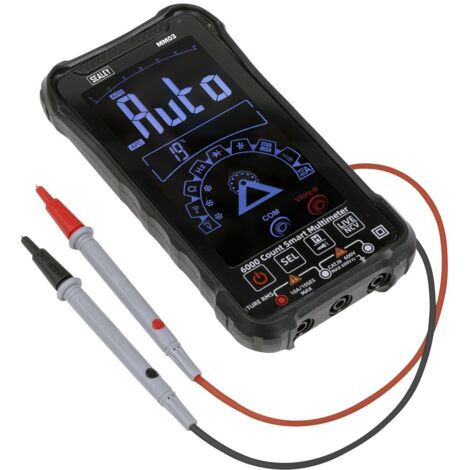 Sealey MM03 Touchscreen Rechargeable Auto-Ranging Digital Smart Multimeter 10-Function