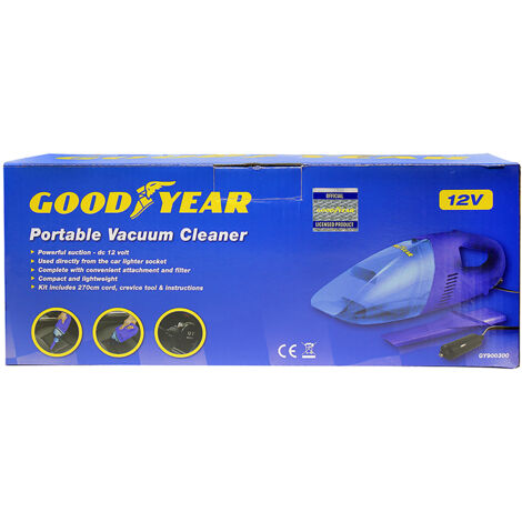 Goodyear Vacuum Cleaner Car Van Caravan 12V Valet Home Carpet Cleaner 900300