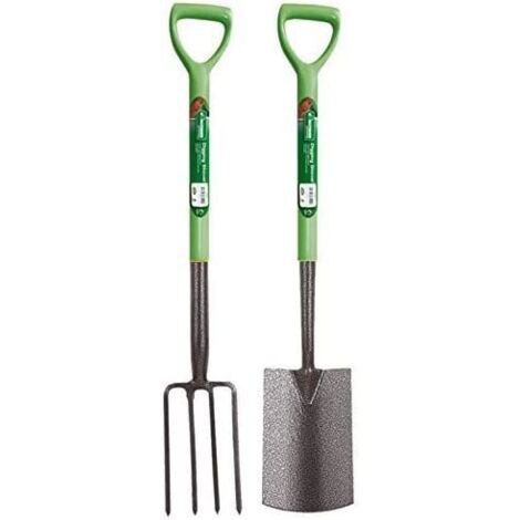 Digging Spade & Garden Fork Carbon Steel Trench Drainage Shovel Set CSP2