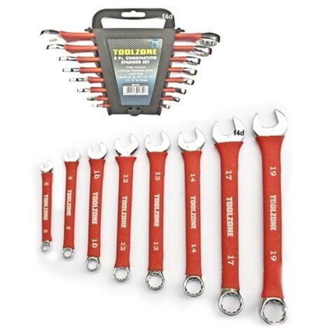 8pc Spanner Set Wrench Soft grip Chrome Vanadium Combination Heavy duty SP127 (1/4)