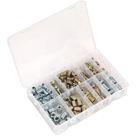 Sealey Metric/Imperial Brake Pipe Nut Assortment 200pc AB068BPN (1/4)