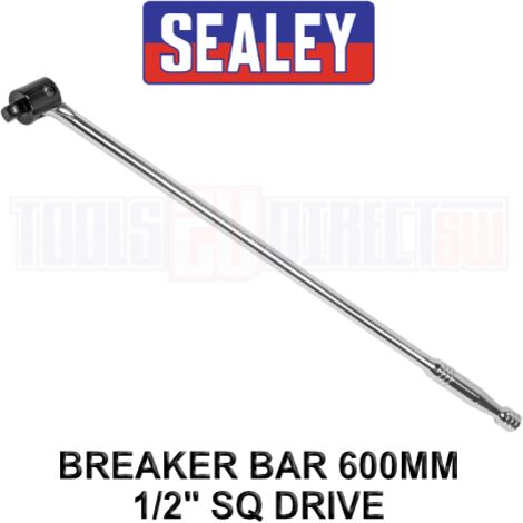 Sealey 1/2""D Breaker Bar 600mm Hardened And Tempered Chrome Vanadium AK730