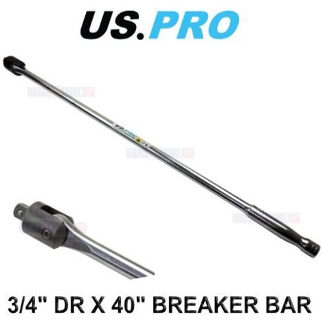 US PRO KNUCKLE BREAKER BAR 40"" 3/4"" DRIVE FLEXI HEAD WRENCH RATCHET 4161 (1/3)