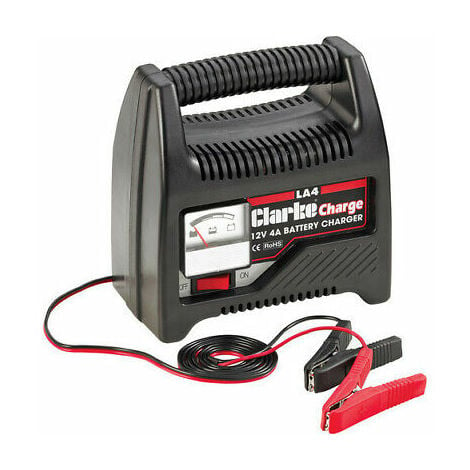 CLARKE BATTERY CHARGER 4A AMP 12V CAR VAN VEHICLE BOOSTER 60AH LA4