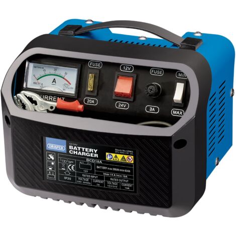 DRAPER BATTERY CHARGER 10-14 AMP 12V 24V CAR VAN VEHICLE BOOSTER 60-200AH 52965 (1/5)