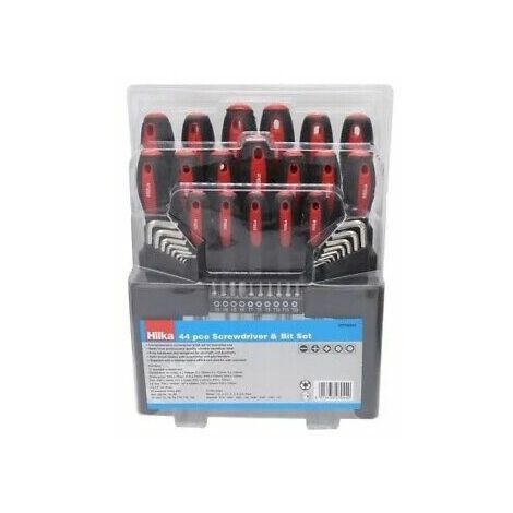 HILKA SCREWDRIVER SET 44PC SOFT GRIP 1/4"" BIT HEX ALLEN TORX KEY BLUE 32700044 (1/3)