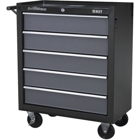 Sealey Rollcab 5 Drawer with Ball-Bearing Slides - Black/Grey AP2505B
