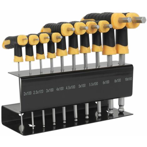 Sealey Ball-End Hex Key Set 10pc T-Handle Metric S01150
