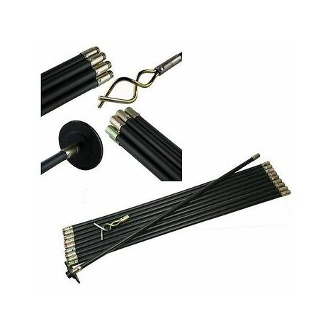 HEAVY DUTY 12PC DRAIN ROD SET PB061 DRAIN PIPE MAN HOLE UN BLOCKER CLEANER + BAG