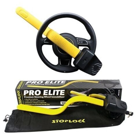 STOPLOCK PRO ELITE STEERING WHEEL LOCK ANTI THEFT THATCHAM CAT 3 APPROVED HG150