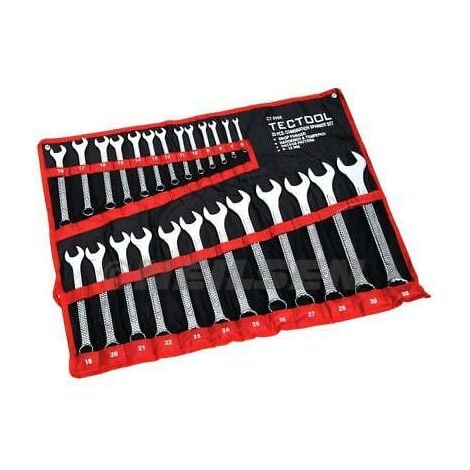 25PC METRIC DROP FORGED COMBINATION SPANNER WRENCH RING OPEN SET IN CASE 0088
