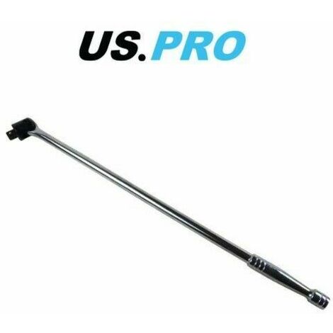 US PRO 24 1/2 FLEXI HEAD KNUCKLE BREAKER BAR WRENCH RATCHET 600MM 2072 (1/3)