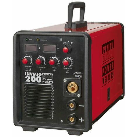Sealey Inverter Welder MIG, TIG & MMA 200A INVMIG200