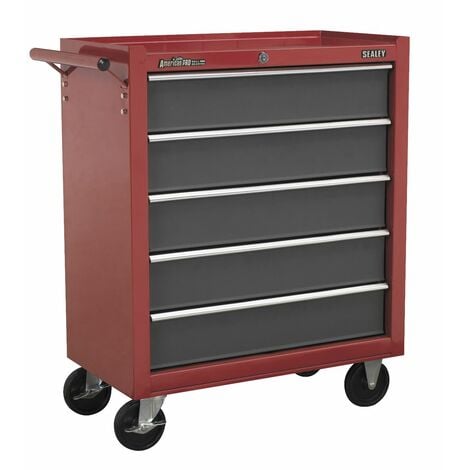 Sealey Rollcab 5 Drawer with Ball-Bearing Slides - Red/Grey AP22505BB
