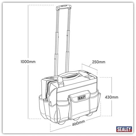 Sealey Heavy-Duty Tool Storage Bag on Wheels 450mm AP512