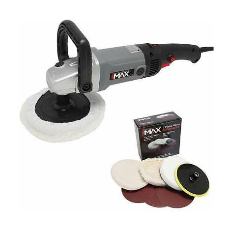 HILKA 180MM 1200W CAR POLISHER & SANDER POLISHING MACHINE BUFFER & PADS 91013007