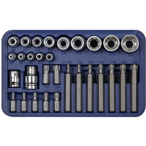 Sealey TRX-Star Socket & Bit Set 30pc 1/4, 3/8 & 1/2Sq Drive AK619