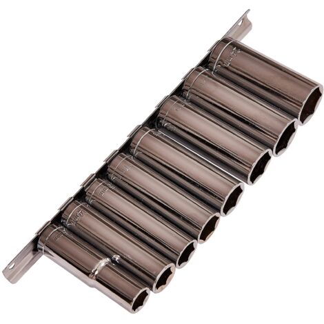 9PC 1/2 DRIVE DEEP SOCKET SET METRIC LONG REACH 13-24MM RAIL WARRANTY I6600