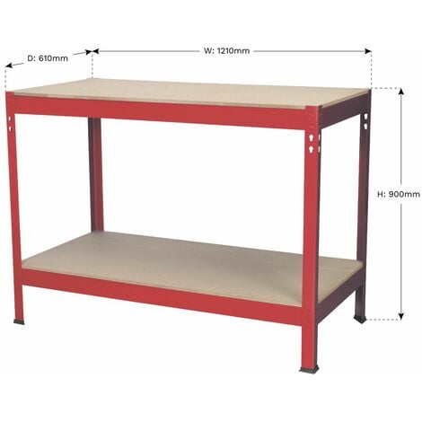 Sealey Steel Workbench with Wooden Top 1.2m AP1210