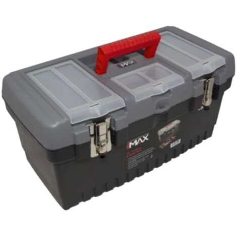 HILKA TOOL BOX & ORGANISER 19"" PLASTIC CHEST STORAGE BAG CASE HEAVY DUTY MTB19