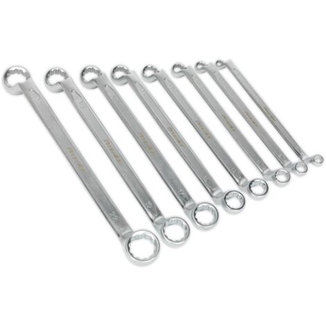 Sealey Spanner Set Offset Double End Ring 8pc Metric Lifetime Guarantee AK6327 (1/2)