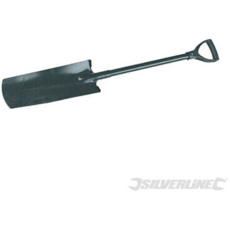 Silverline Drainage Spade Steel Handle Post Hole Trench 1150mm Shovel Tool GT38