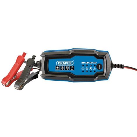 Draper Smart Battery Charger and Battery Maintainer 12V Intelligent 2A 53488