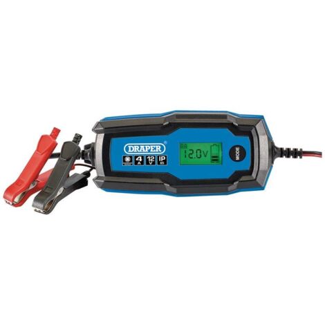 Draper Smart Battery Charger and Battery Maintainer 12V Intelligent 4A 53489