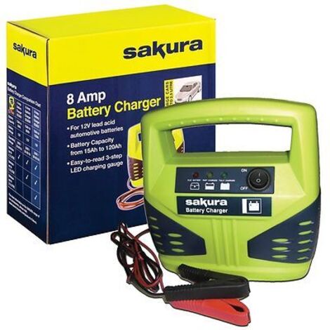 BATTERY CHARGER TRICKLE 12V PORTABLE 8A CAR VAN UPTO 2.5L 4X4 15AH-120AH SS3631 (1/4)