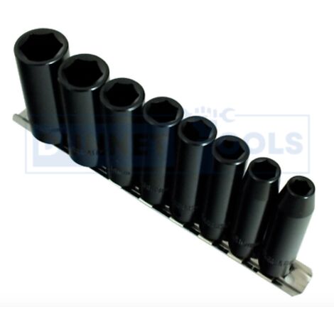 IMPACT SOCKET SET 8PC 3/8"" DRIVE AF IMPERIAL DEEP SET LONG REACH RAIL SS233