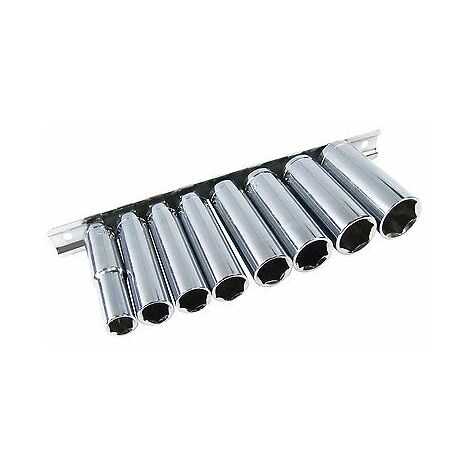 9PC 3/8 DRIVE METRIC DEEP SOCKET SET LONG REACH 10-19MM LIFETIME WARRANTY (1/5)