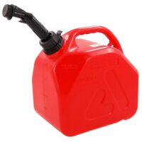 5L JERRY CAN FUEL PLASTIC PETROL DIESEL RED PORTABLE 5 LITRE AND SPOUT CT5927