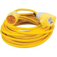 Defender 110v Extension Lead Cable Reel Industrial 14 Metre 2.5mm2 16A E85121
