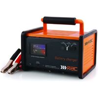 RAC Battery Charger 12A & 6A Amp Trickle Car Van Motorbike Petrol & Diesel HP026