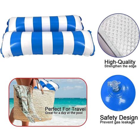 Hamac Gonflable De Piscine 130x70 Cm – 4 En 1 : Chaise Longue, Bouée, Hamac Ou Flotteur
