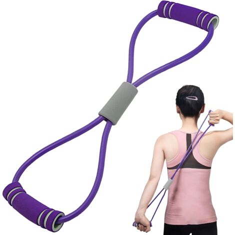 Bande Résistante En 8 – Élastique PVC Pour Yoga, Étirements Bras/Épaules/Jambes, Fitness à Domicile