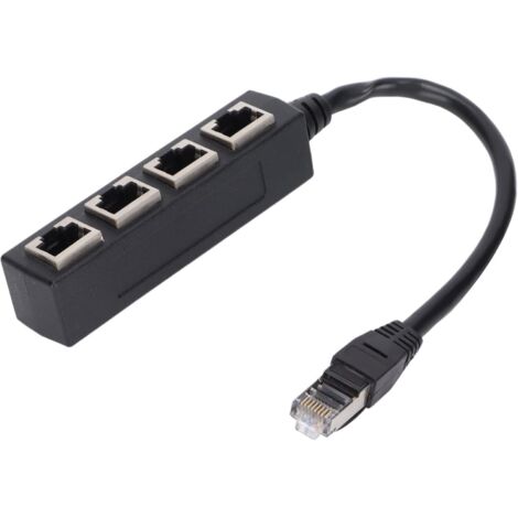 Adaptateur Répartiteur RJ45 Ethernet 1 à 4 Ports - Câble Réseau Haut Débit CAT7