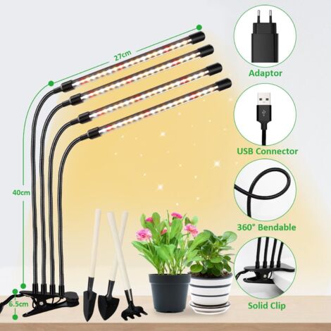 Lampe De Croissance Led Pour Semis De Plantes,Anneau Lumineux De Croissance Régl