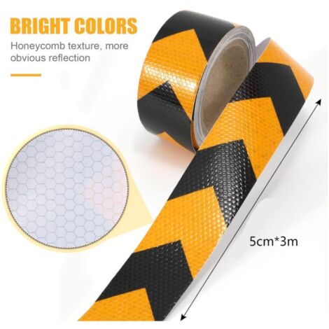 Ruban Réfléchissant Rouge Blanc 10cm X 10m - Adhésif Impermeable Pour Véhicules Et Sécurité