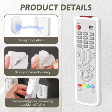 Lot De 3 Supports Télécommande Magnétiques Silicone Yeomju - Fixation Murale Puissante
