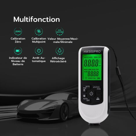 Mesureur D'épaisseur De Peinture Voiture - Testeur Digital Pour Carrosserie & Entretien Auto - Neuf