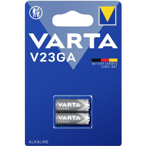 Varta – Pile alcaline 12V V23GA – Lot de 2 unités – Ø10,3 x 28,5 mm – Performance durable pour télécommandes et appareils électroniques
