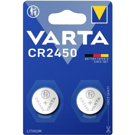 Pile lithium 3v 570mAh CR2450 VARTA - blister de 2 - 6450101402
