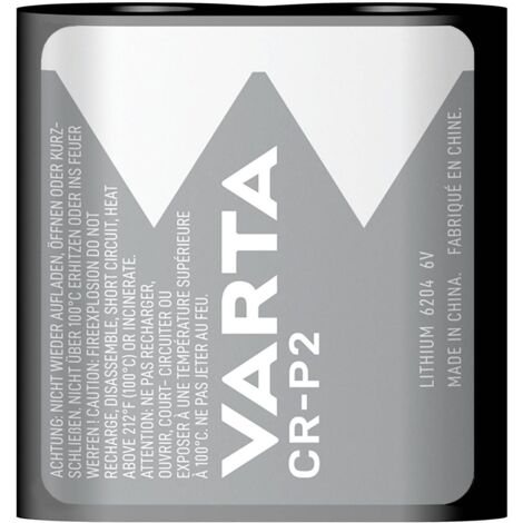 Varta – Pile photo CR-P2 lithium 1450 mAh – Longue durée – Pour appareils photo avec moteur et flash – Non rechargeable